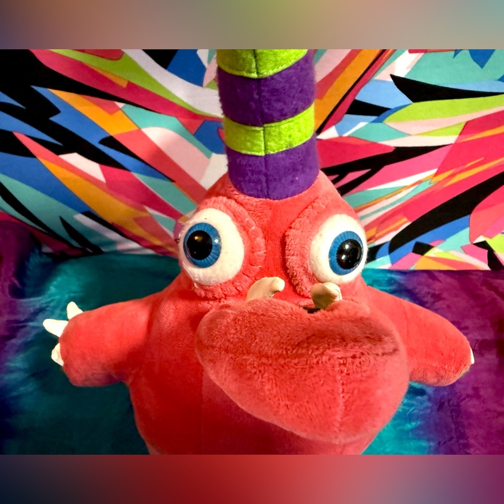 Horndribbles Plush Zapp Pink Monster 15" XL Limited Edition Collectible